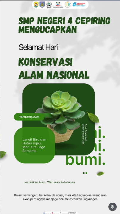 🌿 SELAMAT HARI KONSERVASI ALAM NASIONAL 🌿